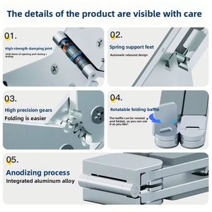 Nouveau support portable pliable pour ordinateur portable, réglable en hauteur, en aluminium ergonomique, mini, pour ordinateurs de 10 à 15,6 pouces, pour la maison, le bureau, les étudiants - Product Image 4