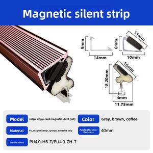 Bande d'étanchéité magnétique personnalisée insonorisante, coupe-vent, anti-poussière, anti-collision, silencieuse, style américain, pour <span class=keywords><strong>porte</strong></span> intérieure en bois, 45 degrés - Product Image 6