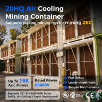 Conteneur de minage ASIC Drolin Box 20 pieds à refroidissement par air, capacité 168 S19, système électrique standard USA, fournisseur sur site