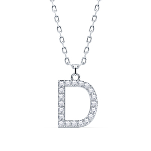 Colgante de Letra Mayúscula Personalizado de Moda con Diamante VVS VS EF Cultivado en Laboratorio de Primera Calidad en Plata de Ley 925 con Acabado en Oro - Product Image 4