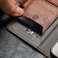 Étui portefeuille magnétique en cuir PU pour iPhone 17 et Samsung S26 Ultra avec blocage RFID