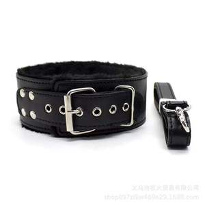 Juguetes sexuales para adultos, productos SM, cuidado de la salud sexual para parejas, collares de cuero PU, collares de felpa, calentadores de cuello, juguetes sexuales, fábrica - Product Image 1
