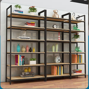 Estantería de Supermercado Personalizada de una Sola Cara para Carga Ligera <span class=keywords><strong>con</strong></span> Duraderos Estantes de <span class=keywords><strong>Madera</strong></span> y Metal para Ventas - Product Image 2