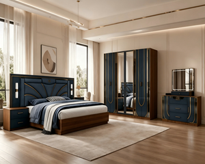 Headboard for Double Bed Elegant Turkish Royal Mirror <strong>king</strong> Size Minimalist French Luxury Hotel Modern Wooden Bedroom Furniture - Product Image 2