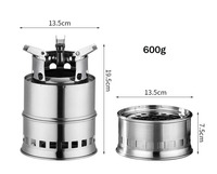 Aksesori Peralatan Masak untuk Berkemah di Luar Ruangan Kompor Camping Stainless Steel Mini Lipat - Peralatan Camping Portabel