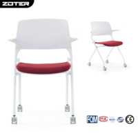 Chaise de conférence de bureau moderne empilable et minimaliste, écologique, avec dossier en plastique respirant, pour hôpitaux et écoles