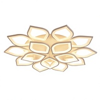 Plafonnier LED moderne en fer forgé à motif floral pour cuisine, chambre, salon, éclairage intelligent, télécommande, montage en surface, IP33