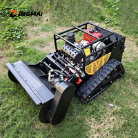 DDP CE EPA Robot Cortacésped a Control Remoto, Mini Tractor Inteligente, Cortacésped RC a Gasolina, Robot a Gasolina de Giro Cero, Quitanieves, Cuchilla para Nieve
