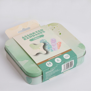 Caja Metálica con Diseño Floral <span class=keywords><strong>para</strong></span> Apósito Médico Adhesivo, Yeso de Infrarrojos Lejanos Desinfectante <span class=keywords><strong>para</strong></span> Alivio del Dolor, Certificado CE/ISO Clase II - Product Image 2