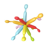 Nouveau ballon en aluminium de 20 pouces en forme de feu d'artifice, décoration colorée pour fête d'anniversaire d'enfants
