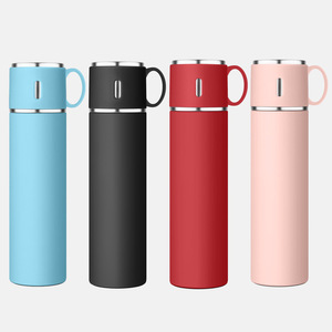 Bouteille isotherme sport en acier inoxydable à double paroi, gourde de voyage avec poignée, idéale pour les cadeaux - Product Image 1