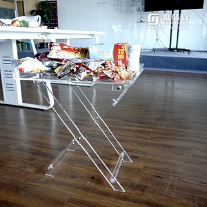 Modern Extendable Acrylic Coffee <b>Table</b> with <b>Folding</b> Tray Top for Living Room Furniture - Product Image 4