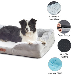 Cama Impermeable para Perros y Gatos en Oferta, Cama para Mascotas <span class=keywords><strong>de</strong></span> Espuma Viscoelástica con Funda Lavable y Extraíble, Base Antideslizante - Product Image 2