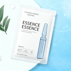 Custom High Quality 3 <b>Side</b> Seal <b>Bag</b> Facial Cleanser Facial Sheet Mask Design Tear Notch <b>Small</b> Heat Seal Packaging Pouch - Product Image 1