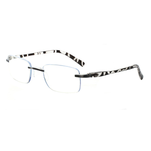 Lunettes <span class=keywords><strong>de</strong></span> lecture sans monture en métal rectangulaires anti-lumière bleue pour hommes, vente en gros d'usine, sur mesure, pour <span class=keywords><strong>presbytie</strong></span> 1.75 3.25 - Product Image 6