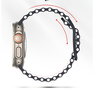 Bracelet Sport en Silicone <span class=keywords><strong>Ocean</strong></span> Band 49mm 44mm 45mm avec Boucle Papillon pour <span class=keywords><strong>Apple</strong></span> <span class=keywords><strong>Watch</strong></span> <span class=keywords><strong>Ultra</strong></span> Series 10 9 8 7 6 SE - Product Image 5