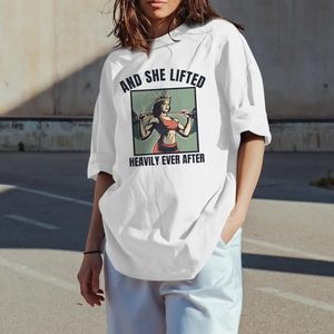 Camisetas de Gimnasio Extra Grandes Personalizadas para Mujer, Camiseta Holgada Divertida con Estampado de Personajes, Regalo para Entusiastas del Ejercicio - Product Image 2