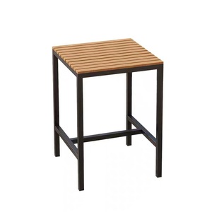 <span class=keywords><strong>Table</strong></span> et chaises <span class=keywords><strong>de</strong></span> <span class=keywords><strong>bar</strong></span> d'extérieur, imperméables, résistantes au soleil, en plastique imitation bois, <span class=keywords><strong>table</strong></span> longue pour café et chaises, tabourets muraux et <span class=keywords><strong>table</strong></span> haute - Product Image 6