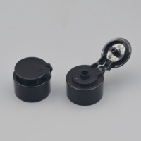 Prix usine 20/410 24/410 28/410 Lisse Noir En Plastique PP Lotion Shampooing Corps Gel Lavage Bouteilles Flip Top Bouchons À Vis