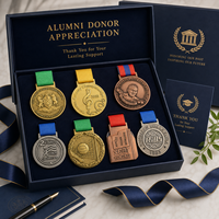 Médailles d'or personnalisées en gros, médailles de récompense sportives personnalisées avec ruban pour les vainqueurs, les équipes et les écoles