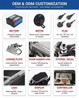 Scooter électrique Paige OEM/ODM 1500W 60V 20Ah, moteur puissant, capacité de charge de 200 kg, personnalisable, longue autonomie