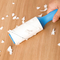 Rouleau anti-poils pour animaux de compagnie de luxe, ultra large, à tige droite, pliable, manuel, 60 feuilles, portable, pour vêtements, canapés et lits