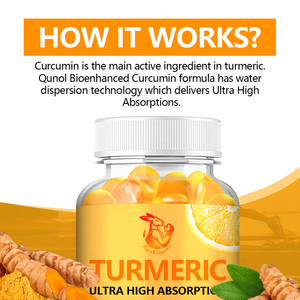 Suplemento Herbal Premium de Alta Calidad para una Piel Sana, Promueve la Función Energética, Gomitas de Cúrcuma y Curcumina para Adultos - Product Image 4