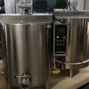 Máquina de fusión de chocolate de acero inoxidable de 100L, 200L y 500L, tanque de almacenamiento de mezcla de crisol, tanque de retención, tanque de fusión de chocolate