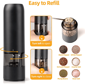 Rechargeable Operated Spice Salt and <b>Pepper</b> Set <b>Pepper</b> Mill with LED Light - Product Image 4
