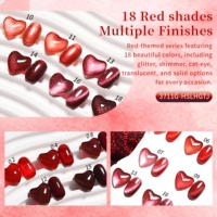9 Farben Fester Creme-Roter Gel-Nagellack Diamant-Glänzender Katzenaugen-UV-Nagellack OEM Private Label Nageldesign DIY Großhandel