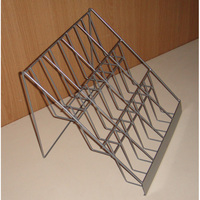 Table de fixation en métal, présentoir à 3 niveaux en fil de fer, présentoir incliné pour magasin de gros et de détail