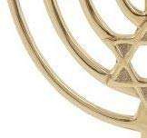 Hecho a mano Vintage Hannukah Menorah Metal Classic Star Candle Stand Pulido Religioso INS Diseño - Product Image 3