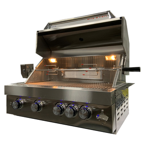 Parrilla Portátil de 5 Quemadores de Acero Inoxidable 304, Nueva, de Primera Calidad, con Combustible de Gas Natural y Abrebotellas, para Acampar y Hacer Picnic - Product Image 2