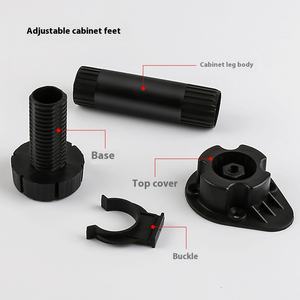 <span class=keywords><strong>Pied</strong></span> d'armoire de cuisine de haute qualité jambe de support en plastique réglable avec déflecteur inférieur <span class=keywords><strong>pied</strong></span> de réglage facile - Product Image 3