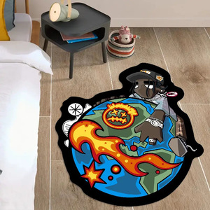 Hua Hong Cartoon Floor <b>Mat</b> Polyester Fiber Irregular Shape Living Room Bedroom Bathroom Non <b>Slip</b> Absorbent Rug - Product Image 4