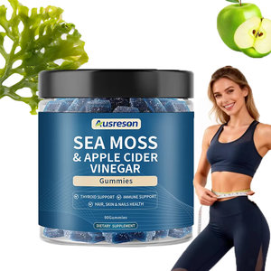 Ausreson Mousse de mer irlandaise crue biologique Shilajit Supplément alimentaire de marque privée Vitamines vinaigre de <span class=keywords><strong>cidre</strong></span> de pomme Gummies de mousse de mer - Product Image 1