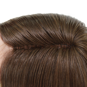 Prothèse capillaire complète 6 x 6,5 en filet, 16 pouces, cheveux vierges russes avec cuticules intactes, système de remplacement capillaire pour femmes - Product Image 5