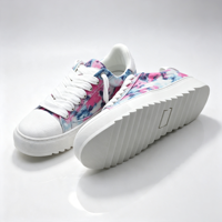 Chaussures décontractées en toile pour hommes et femmes, tendance, design rose et bleu tie-dye, pour la marche et le skateboard, vente en gros