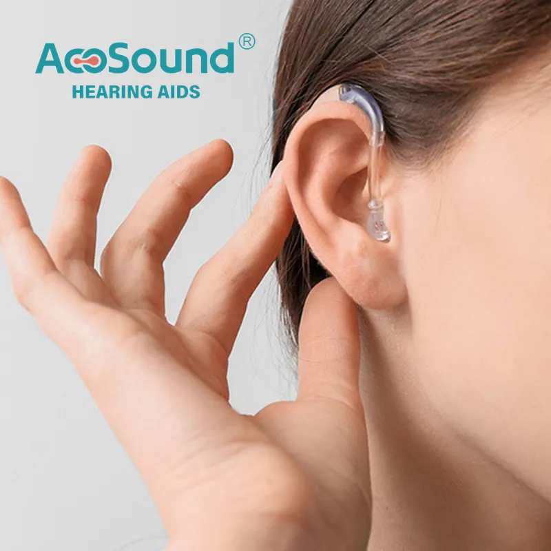 Novos produtos trending 2023 Medical Hearing Aid Ear Amplificador de Som Ajustável Aparelhos Auditivos BTE Ear Hearing Aid