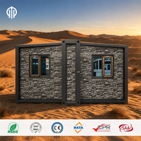 Maison conteneur préfabriquée modulaire en revêtement de pierre OEM, type Lodge Dune du Désert, pour hébergement du personnel de camp minier, vente en gros