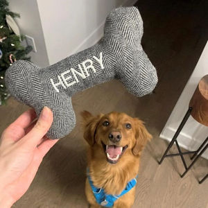 Juguete de hueso de perro duradero personalizado, nuevo regalo para cachorros, juguetes para mascotas con nombre bordado - Product Image 3