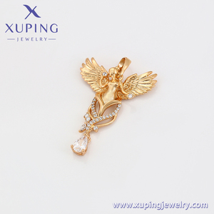 · Xuping gioielli high sense <span class=keywords><strong>madre</strong></span> angelo pieno di amore oro 18 carati elegante luce lusso diamante set ciondolo festa della mamma - Product Image 2