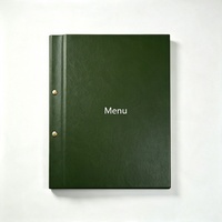 Couvertures de menu en cuir personnalisées PU pour porte-menu, logo personnalisé, dossier de menu alimentaire pour café
