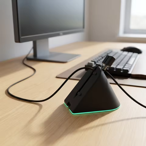 Organizzatore per Cavi USB per <span class=keywords><strong>Mouse</strong></span> da Gaming <span class=keywords><strong>con</strong></span> Luce RGB, in Plastica ABS, <span class=keywords><strong>con</strong></span> Clip Retrattile per Laptop/PC Desktop - Product Image 4