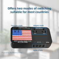 FOXCAN 2000W özel gerilim dönüştürücü ve 10A seyahat adaptörü ile 4-Port USB, abd/İngiltere/ab Plugfor saç kurutma makinesi/düzleştirici