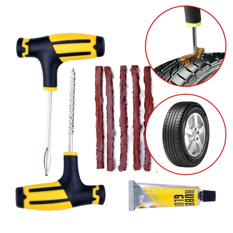 4pcs Emergency Car Van Motorrad Tubeless Reifen Reifen Pannen reparatur Griff Kit Tool Strips Plug Tubeless Flat Tire Puncher Kit