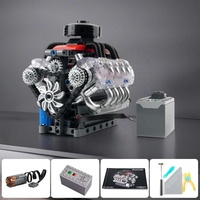 487 pièces blocs de construction moteur motorisé modèle jouet expérience physique bricolage entraînement électrique Simulation moteur brique ensemble de construction