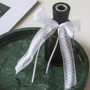 <span class=keywords><strong>Nastri</strong></span> in Chiffon all'Ingrosso, Fiocchi a Farfalla Trasparenti Fatti a Mano, Accessori per Capelli in <span class=keywords><strong>Tulle</strong></span> a Forma di Cuore, Confezioni Regalo - Product Image 3