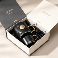 Boîte cadeau pliante personnalisée avec logo imprimé, boîtes cadeau magnétiques pour tasses et gobelets isothermes