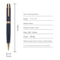 Stylo bille SHULI Biro Gun Noir/Or rose en acier inoxydable 1,0 mm Écologique Logo personnalisé Promotionnel